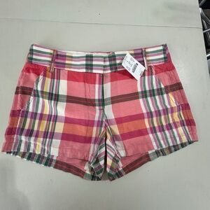 New J Crew plaid shorts size 00